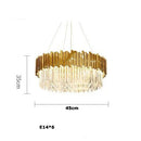 Axyaa Art Deco Crystal Tier Chandelier for Dinning Room