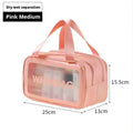 Axyaa Travel Toiletry Storage Bag: Portable Makeup Organizer for Dry/Wet Cosmetics.