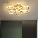 Axyaa Flower Ceiling Light: Nordic Warm LED for Bedroom, Living Room, Study & Restaurant.