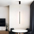 Axya Minimalist LED Pendant Lights Black Chandeliers for Living Room & Restaurant