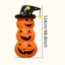 Axyaa Inflatable Smiling Face Pumpkin with Water-Filled Base - Halloween Decor