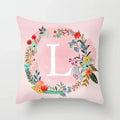 Axyaa Wreath Alphabet Pillow Cover - 45x45cm