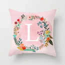 Axyaa Wreath Alphabet Pillow Cover - 45x45cm