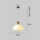 Axyaa White Glass Dining Pendant Light - Minimalist Design for Living Room