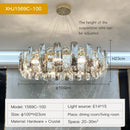 Axyaa Crystal Chandelier Pendant Lamp: Modern Luxury for Dining, Bedroom, Kitchen, Living Room