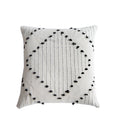 Axyaa Geometric Tufted Cushion Cover With Tassel - Modern Boho Throw Pillow