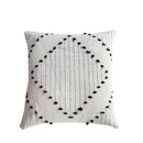 Axyaa Geometric Tufted Cushion Cover With Tassel - Modern Boho Throw Pillow