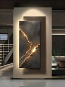 Axyaa LED Starlit Sky Sandstone Mural Light Abstract Painting Remote Dimming