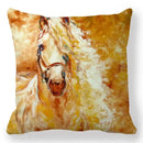 Axyaa Horse Printed Pillowcase 45x45cm Polyester Home Sofa Decor Throw Pillow Cover