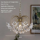 Axyaa French Retro Petal Glass Chandelier for Elegant Lighting Décor