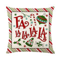 Christmas Decor Pillow Cover 18x18 in Linen Throw - Axyaa Home Decor