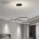 Axyaa Circular Chandelier Black/White Indoor Lighting Fixture