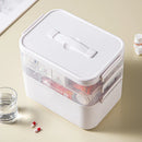 Axyaa Large Capacity Medicine Storage Box - Portable Multi-Layer Display Cabinet