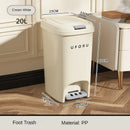 Axyaa Double Pedal Trash Can with Lid - Creative, Large Capacity for Kitchen, Bathroom