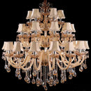 Axyaa Crystal Chandelier: Luxury Penthouse Living Room Lighting, Modern Candle Light for Staircase & Hall.