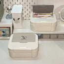 Axyaa Desktop Organizer Box with Lid and Partitions