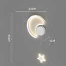 Axyaa Nordic LED Wall Lamp Cloud Star Moon Kids Bedroom Indoor Sconce