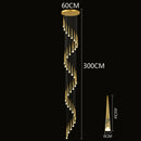 Axyaa Crystal Chandelier: Modern Stair Pendant Light for Living Room & Interior Lighting