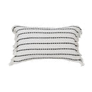 Axyaa Yellow White Knitting Boho Cushion Cover for Home Decoration