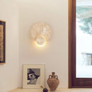 Axyaa Yellow Stone Interior LED Wall Lamps Pull Chain Switch.