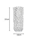 Axyaa Wrinkle Glass Vase: Desk Decoration, Hydroponics, Flower Pots