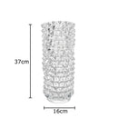 Axyaa Wrinkle Glass Vase: Desk Decoration, Hydroponics, Flower Pots