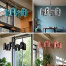Axyaa LED U-shaped Pendant Chandelier: Modern Nordic Ceiling Hanging Lamp
