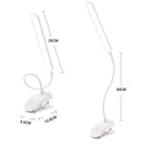 Axyaa LED Clamp Desk Lamp 3 Color 10 Brightness Night Light Gooseneck Book Light