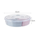 Axyaa Divided Snack Tray with Lid: Multi-function Food Storage Compartment