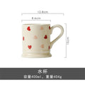 Axyaa Heart Ceramic Dinnerware Set, Plate, Bowl, Mug - Japanese Love, Valentine Gift