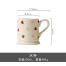 Axyaa Heart Ceramic Dinnerware Set, Plate, Bowl, Mug - Japanese Love, Valentine Gift