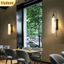 Axyaa Postmodern Glass Wall Lamp for Hotel Restaurant Aisle Bedside Lighting