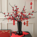 Axyaa Ceramic Small Vase: High-end Red Wedding Gift & New Year's Eve Decoration