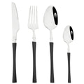 Axyaa Stainless Steel Cutlery Set - 4Pcs Western Dinnerware Knife Fork Spoon Teaspoon