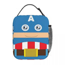 Axyaa Captain America Lunch Bag: Insulated, Leakproof, Thermal Cooler for School and Office