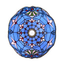 Blue Baroque 12" Stained Glass Lampshade for Floor Lamp & Pendant Light - Axyaa