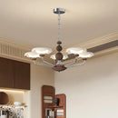 Nordic Walnut Chandelier | Axyaa Pendant Light for Home, Restaurant & Living Room