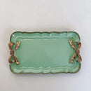 Axyaa Vintage White Bow Tie Ceramic Tray for Kitchen and Living Room