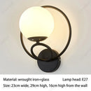 Axyaa LED Glass Wall Lamp Indoor Bedroom Bedside Home Decor Lighting