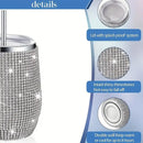 Axyaa Shiny Diamond Stainless Steel Tumbler Thermal Coffee Mug Drinkware