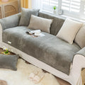 Axyaa Plush Sofa Cushion: Soft Crystal Velvet Cover for Furniture Protection