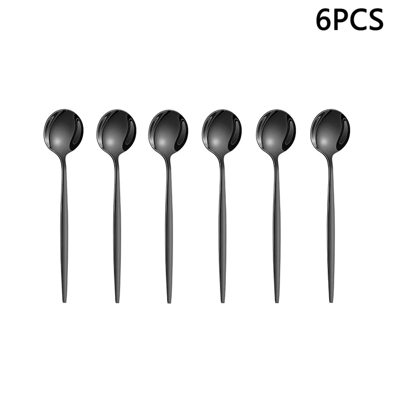 Axyaa Portuguese Cutlery Set with Steak Knife, Fork, Spoon, and Dessert Spoon