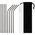 Axyaa Stainless Steel Straw Set - Colorful, High Quality, Reusable Straw