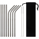 Axyaa Stainless Steel Straw Set - Colorful, High Quality, Reusable Straw