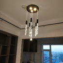 Axyaa Golden Crystal Stairs Chandelier Luxe Lighting