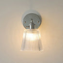 Axyaa Iron Art Glass Flower Wall Sconce with Adjustable Arm and Switch