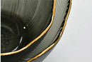 Axyaa Gold-Plated Glass Fruit Salad Bowl Set, Household Tableware