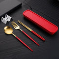 Axyaa Stainless Steel Portable Cutlery Set for Home, Picnics & Students – 3pcs