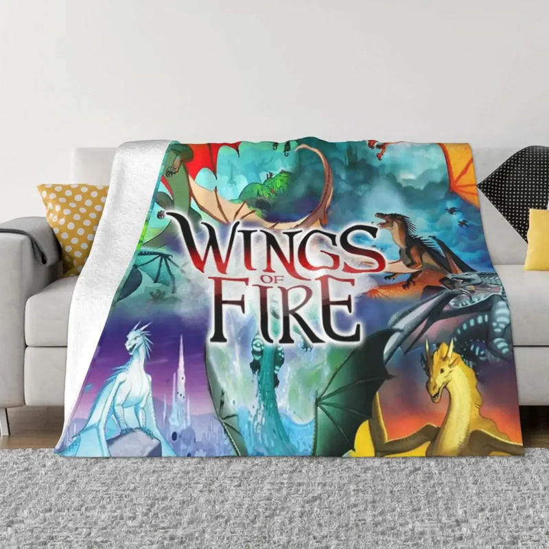Axyaa Wing of Fire Dragon Throw Blanket