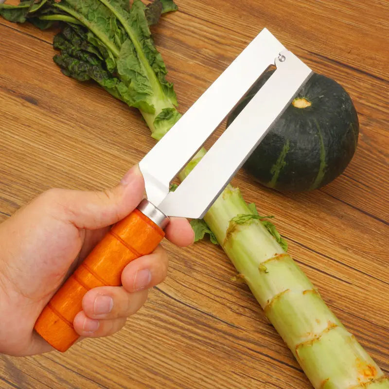 Axyaa Stainless Steel Pineapple & Sugarcane Peeler Cutter Knife - Kitchen Fruit Tool